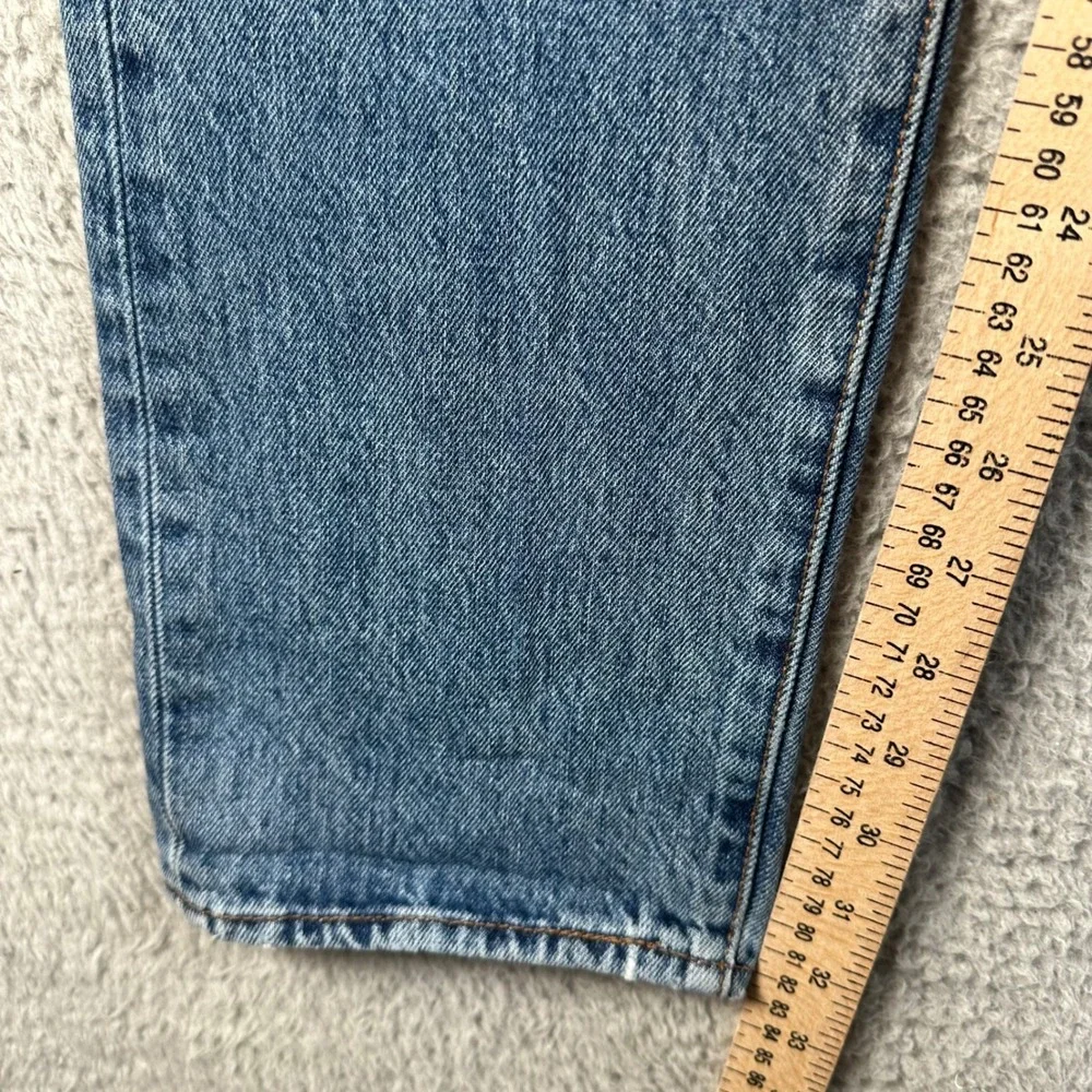 Levis 501 Original Fit Mens Blue Straight Leg Denim Jeans W29 L34 Medium Wash